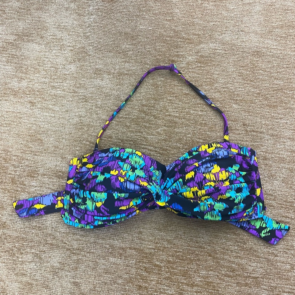 Allen B. Multi color size 8 bathing suit top